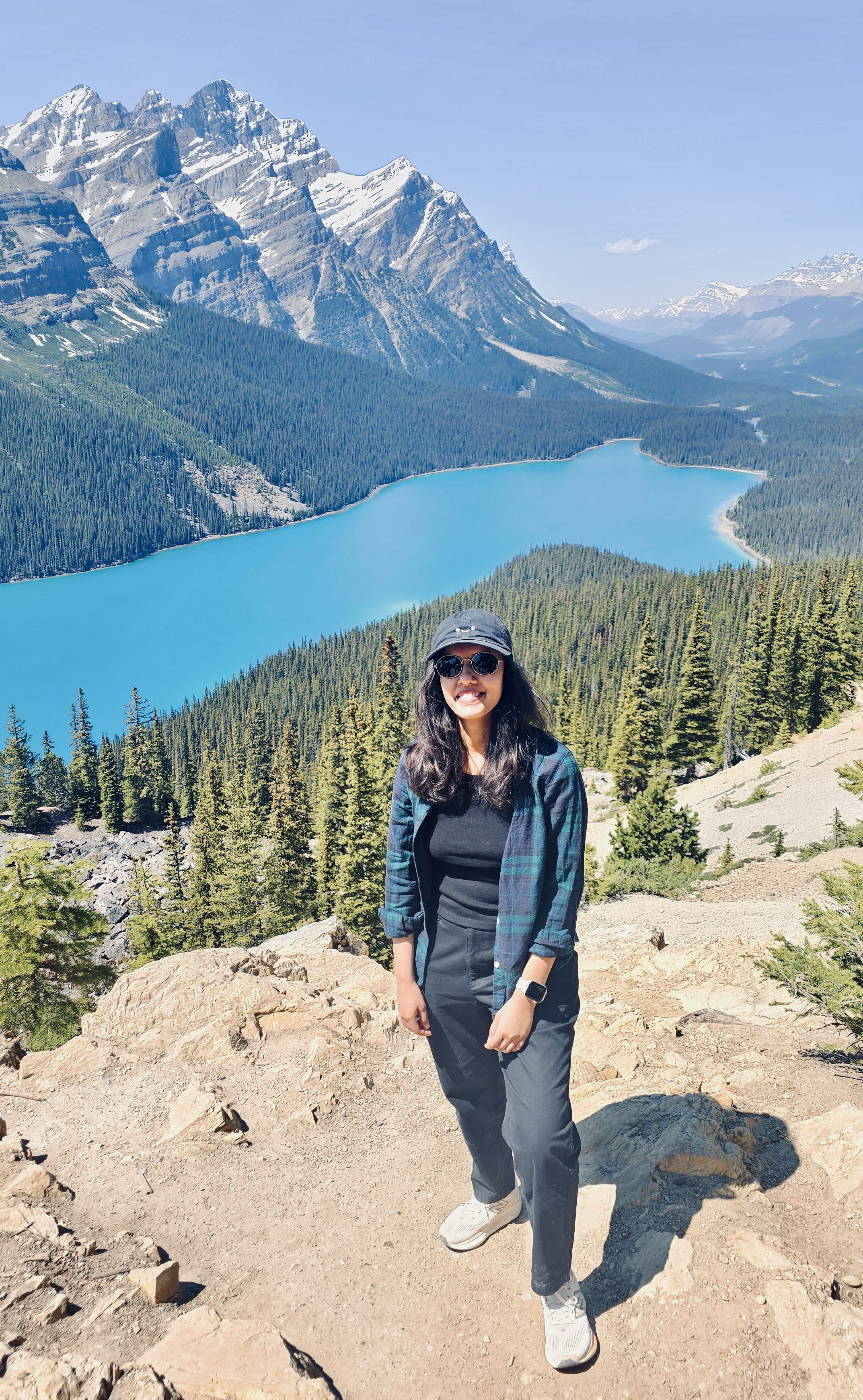 Monika Tak at Peyto Lake in the Canadian Rockies